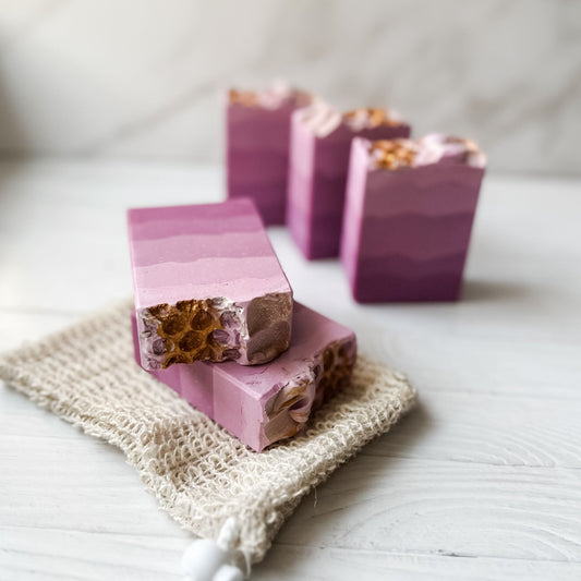 French Lavender + Honey Soap Slice